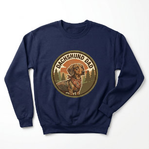Dachshund Dad Crewneck Wiener Dog Dad Gift Vintage Sweatshirt