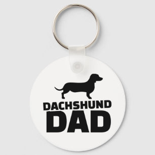 Dachshund dad keychain