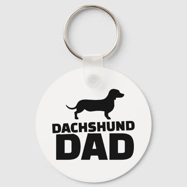 Dachshund dad keychain (Front)