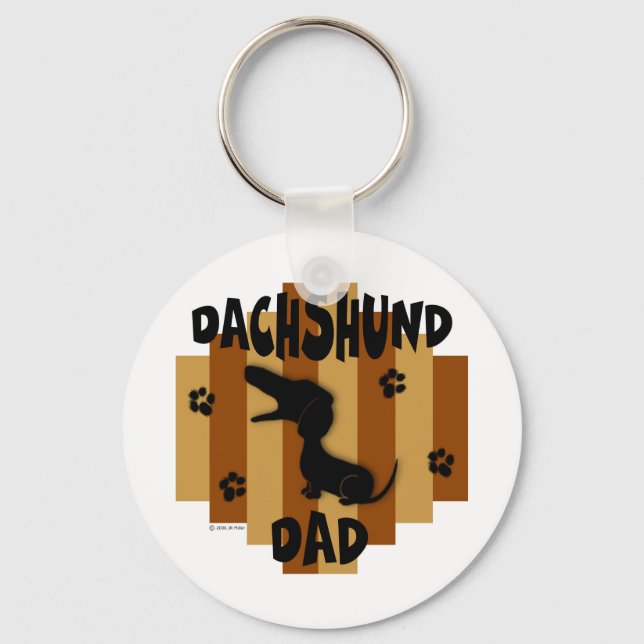 Dachshund Dad Keychain (Front)