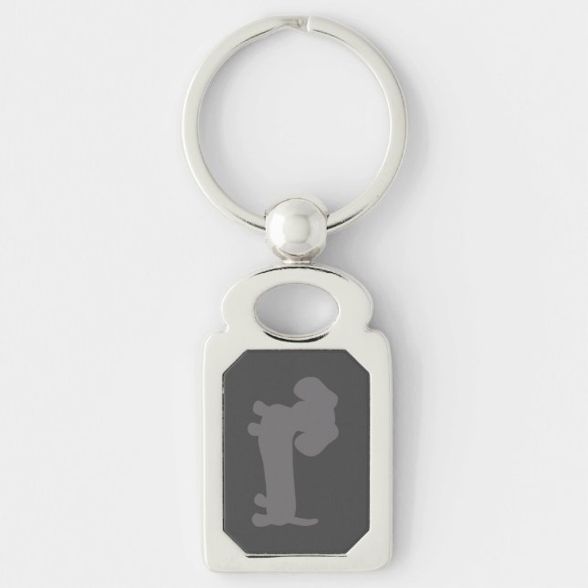 Dachshund Dad Keyring for Wiener Dog Dads (Front)