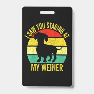 Dachshund Dad Men Badge