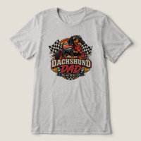 Dachshund Dad Racing Chequered Flag Long Dog