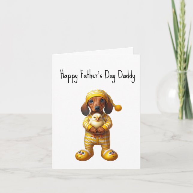 Dachshund Daddy Father's Day Card (Front)
