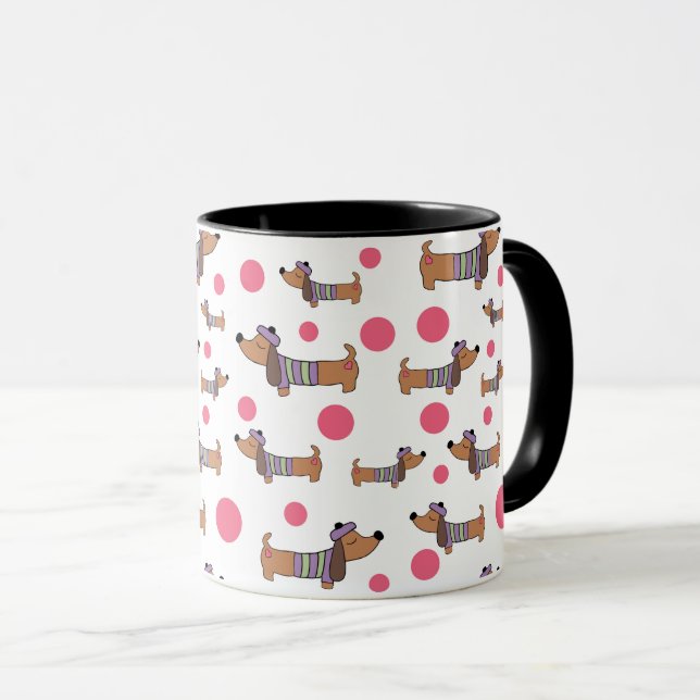 Dachshund dans la Mug Sweater (Devant droit)
