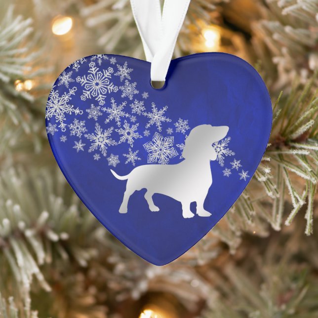 Dachshund de flocon d'argent bleu (Arbre)