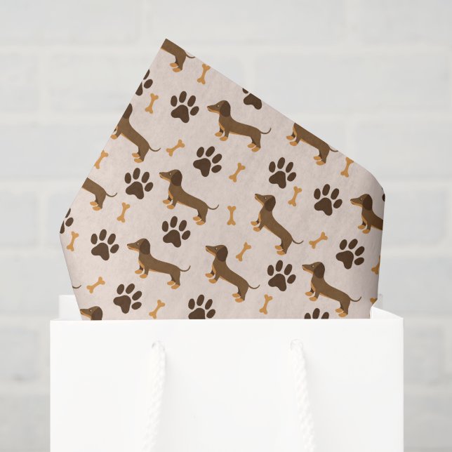 Dachshund Decoupage Paper, Wiener Dog Tissue Paper (Gift Bag)