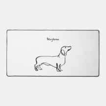 Dachshund Delight: Customizable Desk Mat
