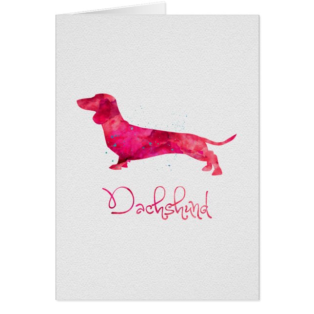Dachshund - Design aquarelle (Devant)