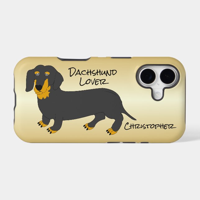 Dachshund Design Personalised (Back (Horizontal))