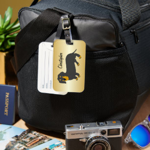 Dachshund Design Personalised Luggage Tag