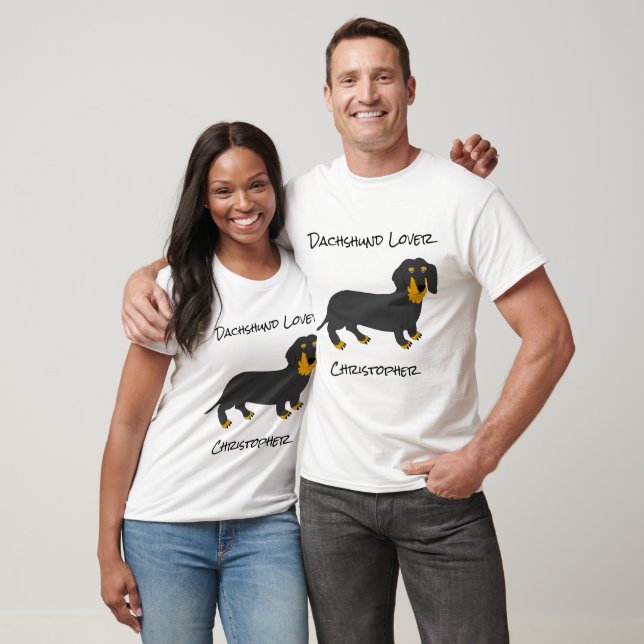 Dachshund Design Personalised T-Shirt (Unisex)