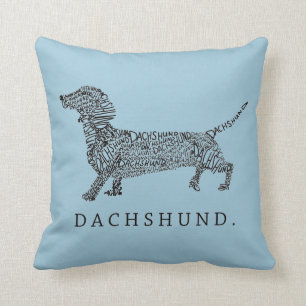 Dachshund Design Throw Pillow