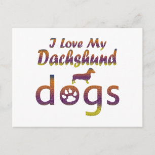 Dachshund designs postcard