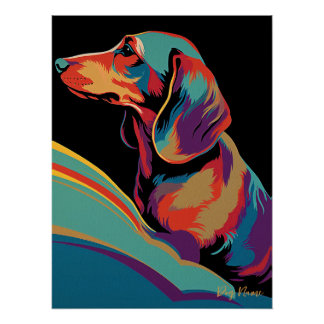 Dachshund Dog 003 - Bruno Pokopen Poster