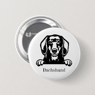 dachshund dog 2 inch round button