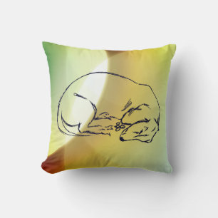 Dachshund Dog Art Cushion