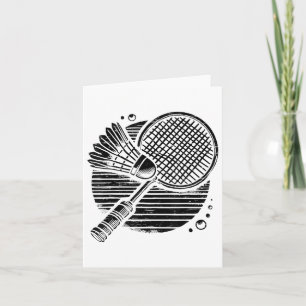 Dachshund Dog Badminton Player Shuttle  Card