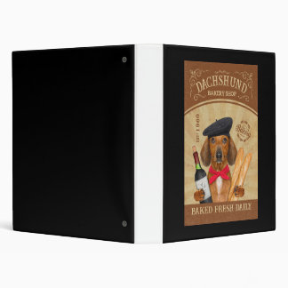 Dachshund Dog Bakery Shop Funny French Dachshund Binder