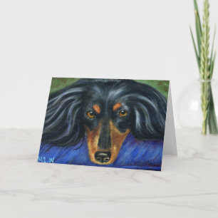 Dachshund Dog Breed Art - Hallie Card