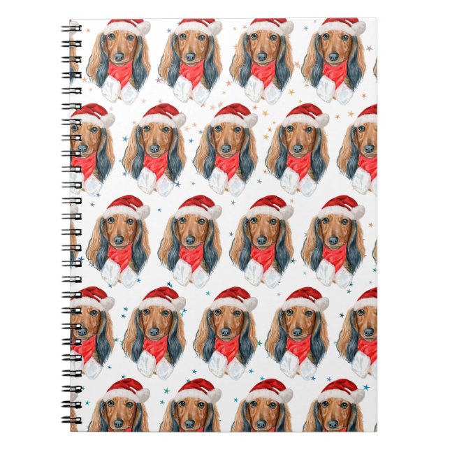 Dachshund Dog Breed Christmas Notebook (Front)