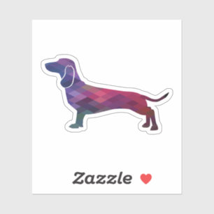Dachshund Dog Breed Geo Silhouette Purple