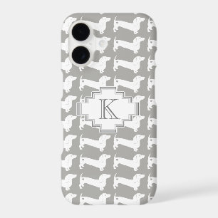 Dachshund Dog Breed Pattern Monogram