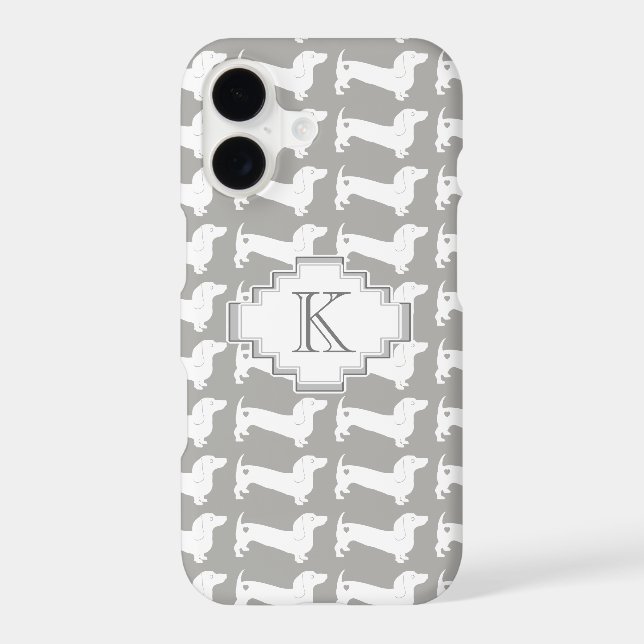 Dachshund Dog Breed Pattern Monogram (Back)