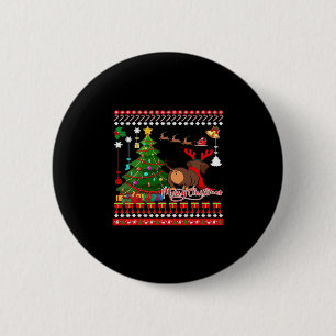 Dachshund Dog Butt Christmas Ugly Classic T-Shirt 2 Inch Round Button