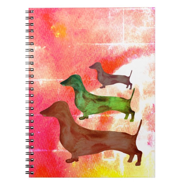 Dachshund Dog Carnet d'illustration artistique Abs (Devant)