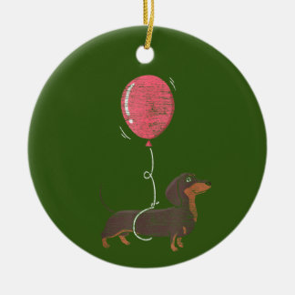 Dachshund Dog Ceramic Ornament