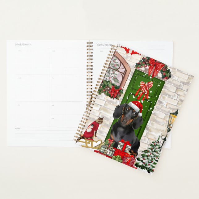 Dachshund Dog Christmas   Planner (Display)