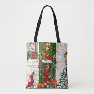 Dachshund Dog Christmas   Tote Bag