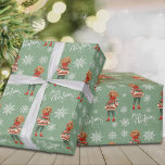 Dachshund Dog Christmas Wrapping Paper<br><div class="desc">Celebrate the holiday season with our watercolor Dachshund sage green Christmas wrapping paper. This delightful wrapping paper features a charming Dachshund in a soft watercolor style, set against a calming sage green background, perfect for adding a festive yet elegant touch to your holiday gifts. Ideal for Doxie lovers and dog...</div>