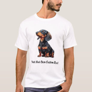 Dachshund Dog Create Your Own Custom Text T-Shirt