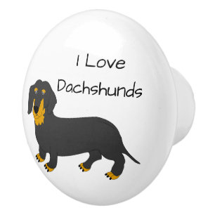 Dachshund Dog Design Ceramic Knob