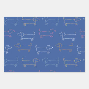 Dachshund Dog, Dog Lover, Pet, Dog Gift Pattern Wrapping Paper Sheet