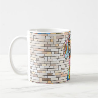 Dachshund dog - Doxie -colourful mosaic Coffee Mug