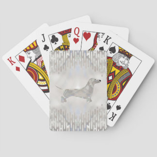 Dachshund dog - Doxie pearl silhouette Playing Cards