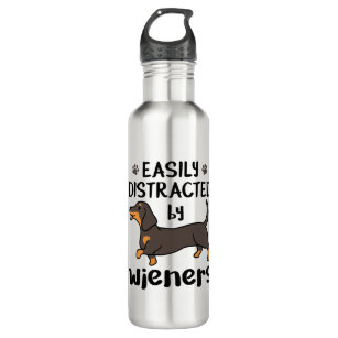 Dachshund Dog Easily Distracted by Wieners 710 Ml Water Bottle