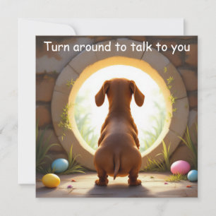 Dachshund dog - Easter Holiday Card