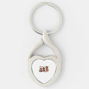Dachshund Dog Ghost Halloween Keychain