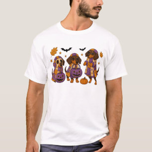 Dachshund Dog Ghost Halloween T-Shirt