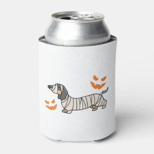 Dachshund Dog Halloween Candy Corn Full Moon Can Cooler