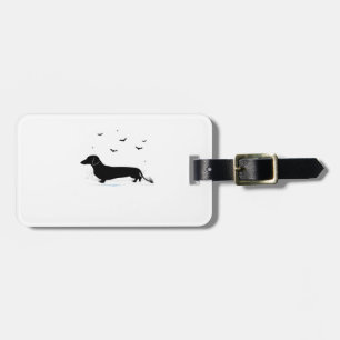 Dachshund Dog � Halloween Moon Silhouette Classic  Luggage Tag