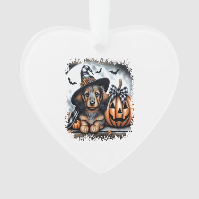Dachshund Dog Halloween Ornament (Front)