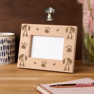 Dachshund Dog Laser Etched Picture Frame