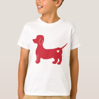 Dachshund Dog Lover in Red | Dog Mom | Puppy Love
