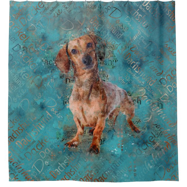 Dachshund dog Mixed Media Art (Front)