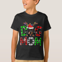 Dachshund Dog Mom Buffalo Plaid Xmas Pajama Reinde